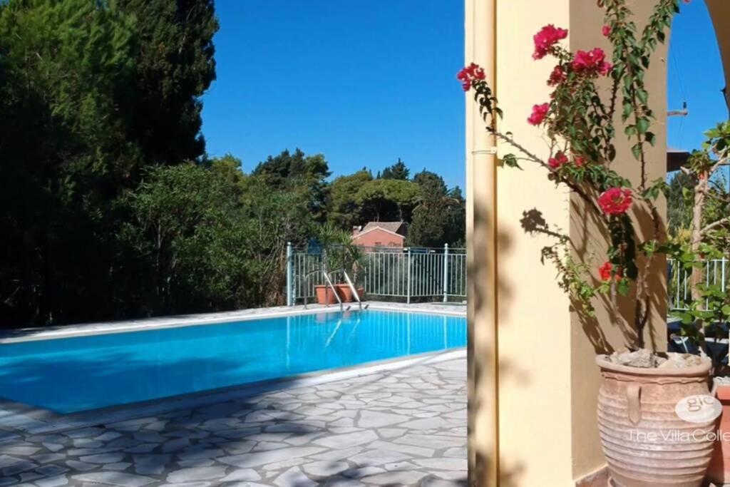 Gastouri Villa Pascalia With Heated Pool In October And Views 아킬레이온 외부 사진